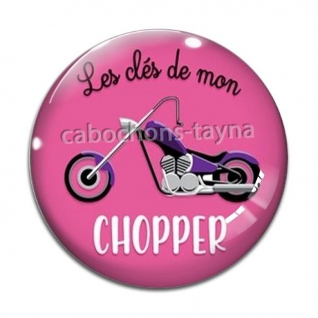 Cabochon Verre - les clés de mon chopper
