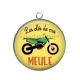 Pendentif Cabochon Argent - les clés de ma meule