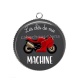 Pendentif Cabochon Argent - les clés de ma machine