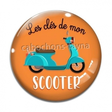 Cabochon Verre - les clés de mon scooter
