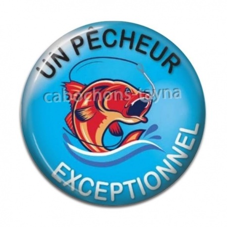 Cabochon Résine - un pêcheur exceptionnel