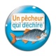Cabochon Verre - un pêcheur qui déchire