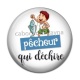 Cabochon Résine - pêcheur qui déchire
