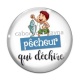 Cabochon Verre - pêcheur qui déchire