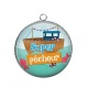 Pendentif Cabochon Argent - super pêcheur