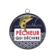 Pendentif Cabochon Argent - pêcheur qui déchire