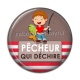 Cabochon Résine - pêcheur qui déchire