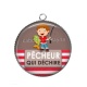 Pendentif Cabochon Argent - pêcheur qui déchire