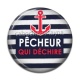Cabochon Résine - pêcheur qui déchire