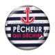 Cabochon Verre - pêcheur qui déchire