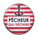 Cabochon Résine - pêcheur qui déchire