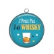 Pendentif Cabochon Argent - j'peux pas j'ai whisky