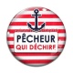 Cabochon Verre - pêcheur qui déchire