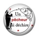 Cabochon Résine - unpêcheur qui déchire
