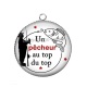 Pendentif Cabochon Argent - un pêcheur au top du top