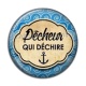 Cabochon Résine - pêcheur qui déchire