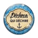 Cabochon Verre - pêcheur qui déchire