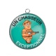 Pendentif Cabochon Argent - un chasseur exceptionnel