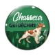 Cabochon Verre - chasseur qui déchire
