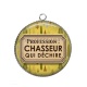 Pendentif Cabochon Argent - chasseur qui déchire