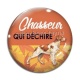 Cabochon Verre - chasseur qui déchire