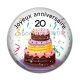 Cabochon Résine - joyeux anniversaire 20 ans