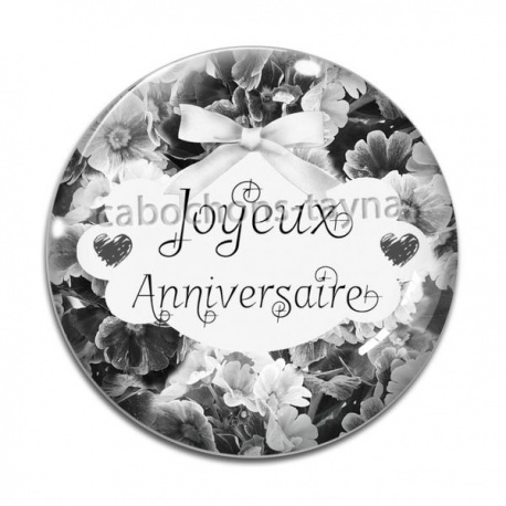 Cabochon Verre - joyeux anniversaire