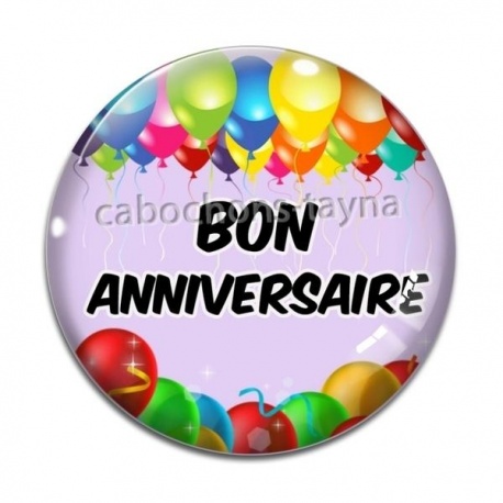 Cabochon Verre - bon anniversaire