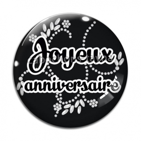 Cabochon Verre - joyeux anniversaire
