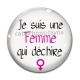 Cabochon Verre - je suis une femme qui déchire