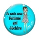 Cabochon Verre - je suis une femme qui déchire