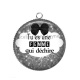 Pendentif Cabochon Argent - tu es une femme qui déchire