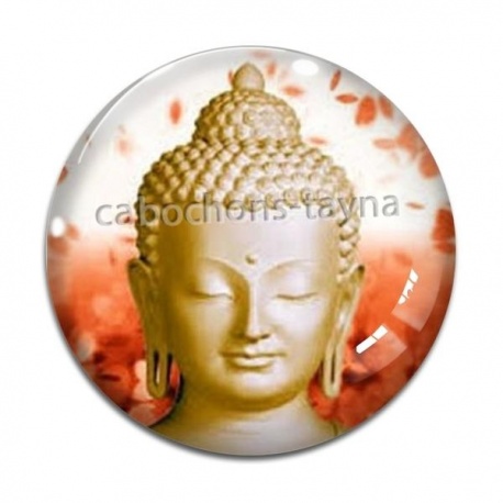 Cabochon Verre - bouddha méditation