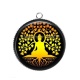 Pendentif Cabochon Argent - bouddha méditation