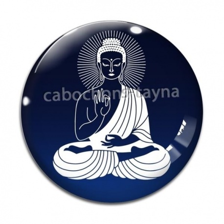 Cabochon Verre - bouddha méditation