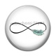 Cabochon Résine - signe infini plume
