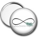 Miroir de poche - signe infini plume