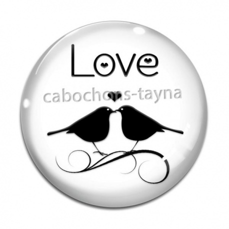 Cabochon Verre - love