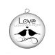 Pendentif Cabochon Argent - love