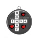 Pendentif Cabochon Argent - amour love