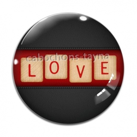Cabochon Verre - love
