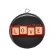 Pendentif Cabochon Argent - love