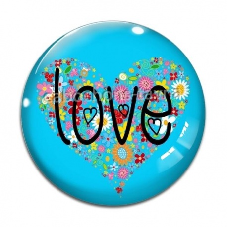 Cabochon Verre - love
