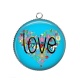 Pendentif Cabochon Argent - love