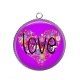 Pendentif Cabochon Argent - love