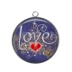 Pendentif Cabochon Argent - love