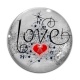 Cabochon Verre - love
