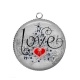 Pendentif Cabochon Argent - love