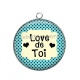 Pendentif Cabochon Argent - love de toi