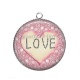 Pendentif Cabochon Argent - love 